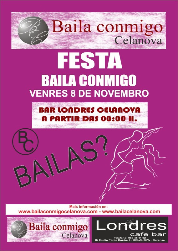FESTA DE BAILE, BAILA CONMIGO CELANOVA